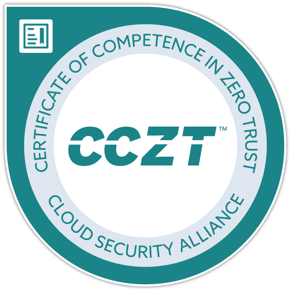 Certificate of Competence in Zero Trust Digital Badge，頒發予 Ka Hin Lau