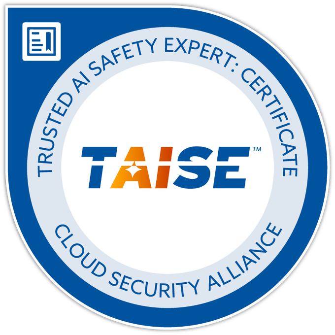 Trusted AI Safety Expert Digital Badge，頒發予 Ka Hin Lau